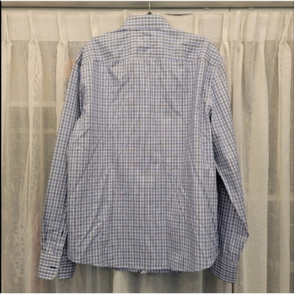 Untuckit Durif WF Regular Fit Blue Wrinkle Free Button Down Shirt Size Large - Picture 8 of 10